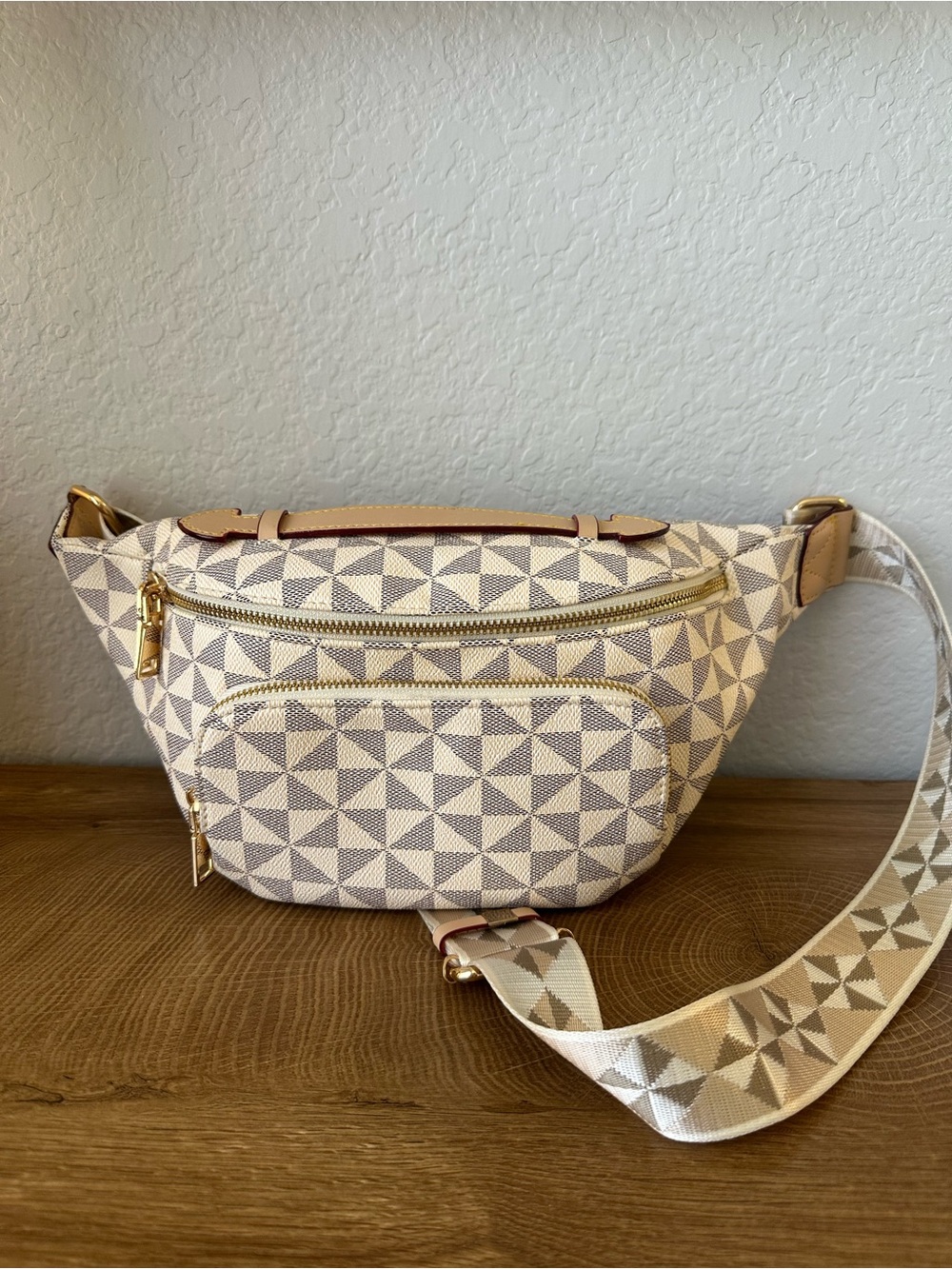 Blue and White bumbag - cute bumbag belt bag unisex women men